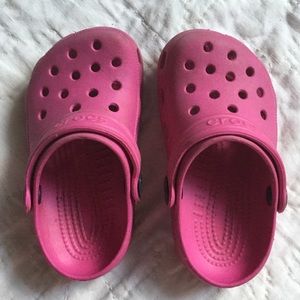 Pink Crocs Shoes Size 6/7 toddler